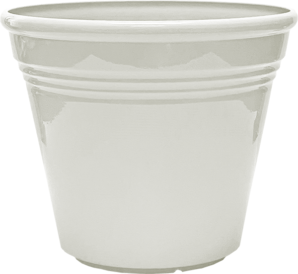 8 Inch Cassie Round Planter White – 24 per case - Decorative Planters